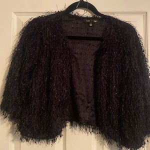 Cropped black cardigan